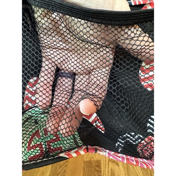 Turtle Tote Bag by N. Gil Large Black Water Resistant Top Zip, pockets Intial J - Picture 5 of 15